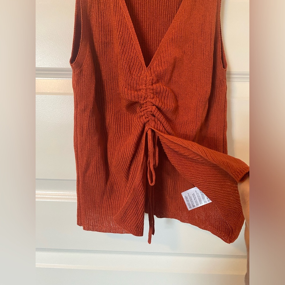 NWOT FP Beach Cinched Top in orange - Picture 4 of 6